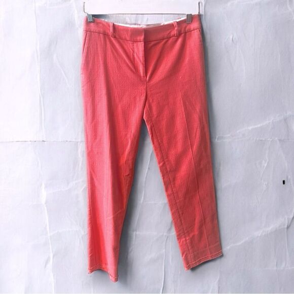 Kate Spade June Surprise Coral Pants Trousers Sz 4 Cropped Mid Rise Pockets - Picture 1 of 12